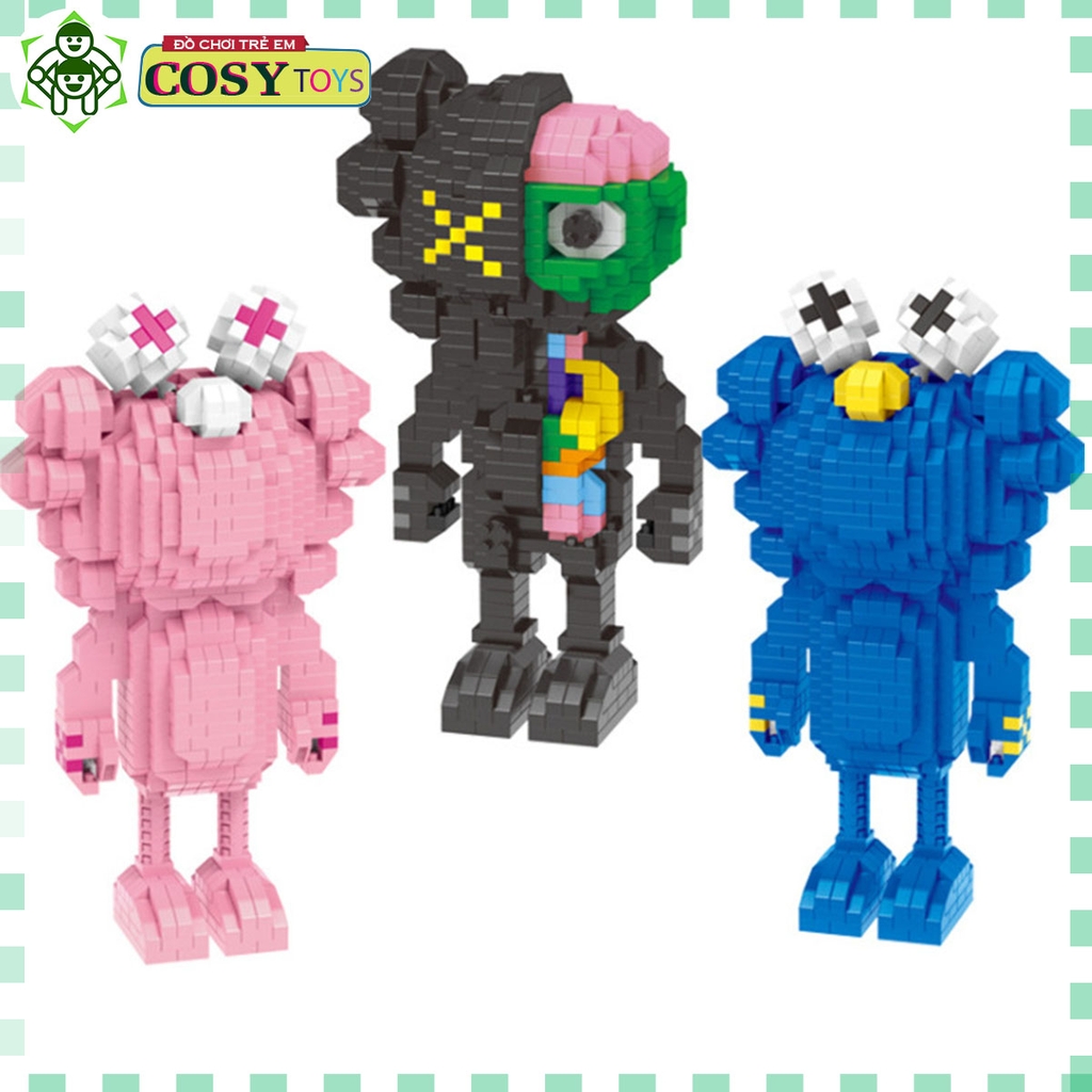 Đồ chơi lắp ghép xếp hình sáng tạo Kaws MOC Model - My Own Creation đủ mẫu mã với hơn 1000 chi tiết