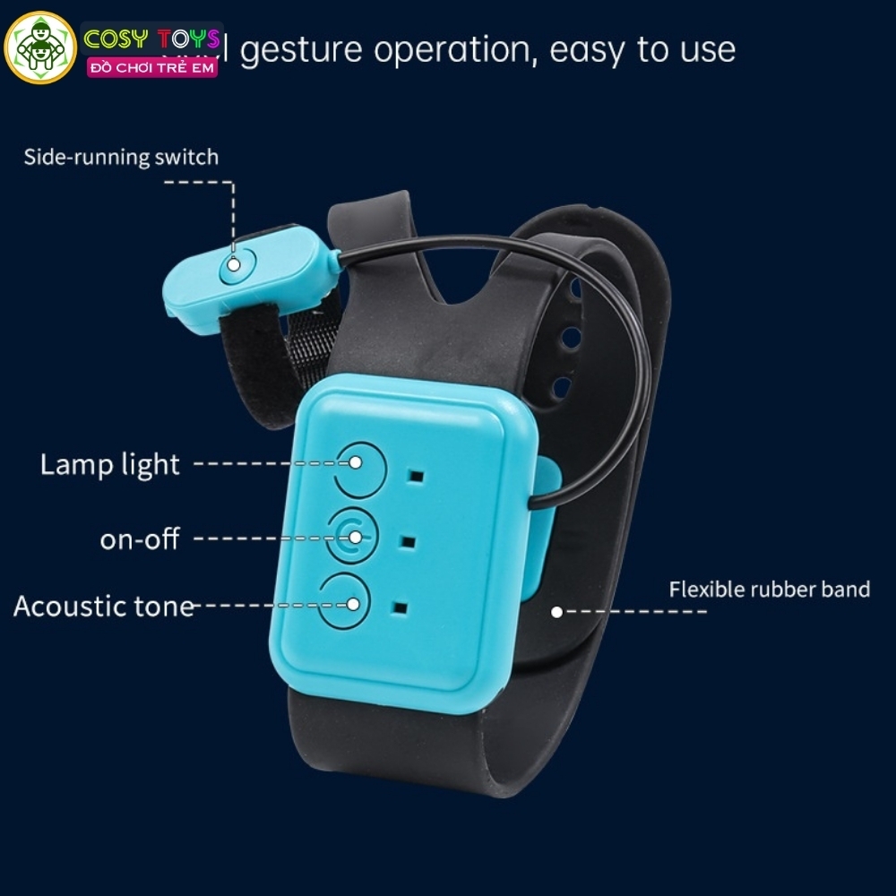 Đồ chơi xe đua stunt điều khiển từ xa 360 độ có phun khói và cử chỉ tay cho bé
