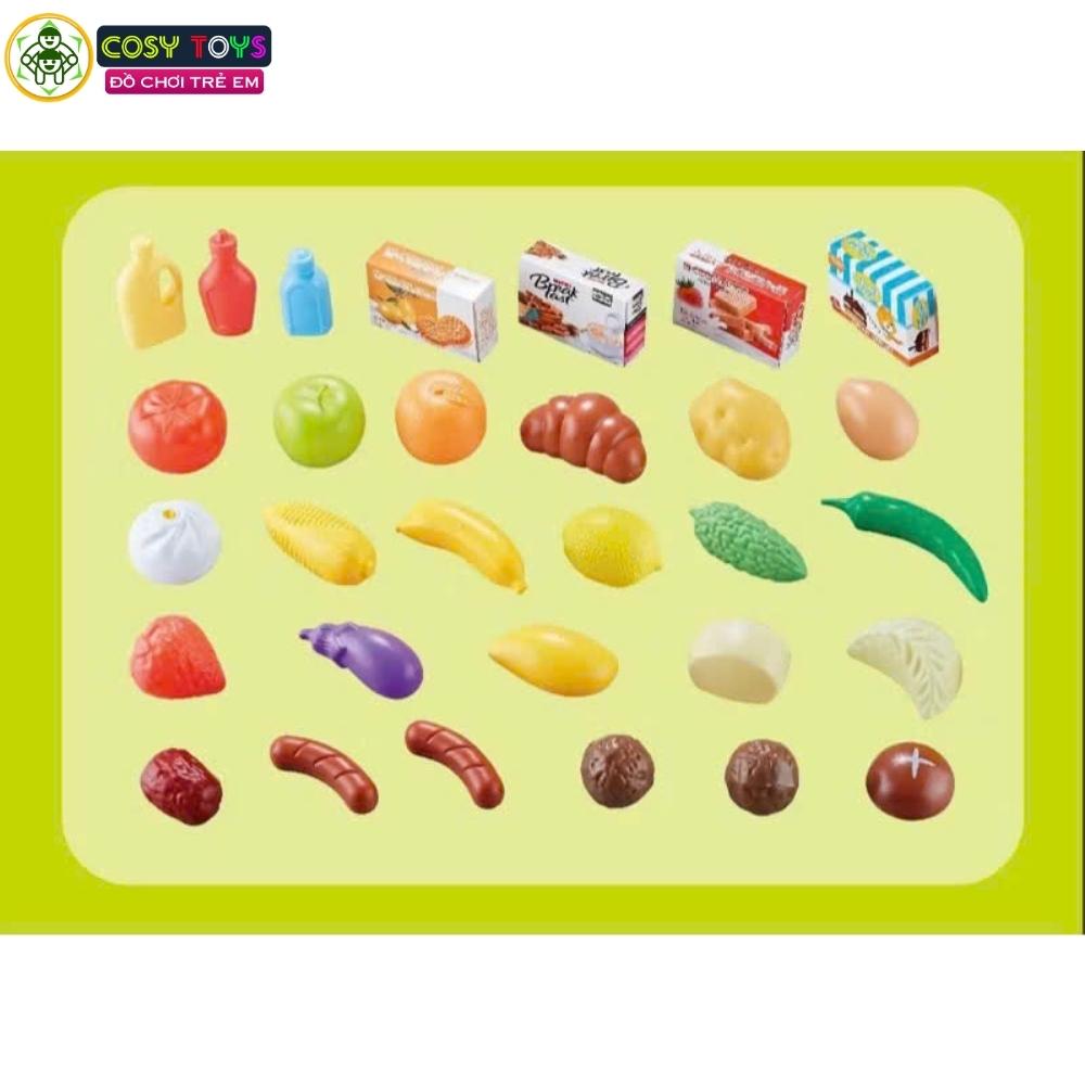 Đồ chơi xe đẩy siêu thị 31 chi tiết  cao cấp cho bé nhập vai mua sắm