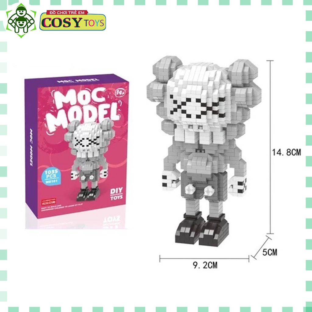 Đồ chơi lắp ghép xếp hình sáng tạo Kaws MOC Model - My Own Creation đủ mẫu mã với hơn 1000 chi tiết