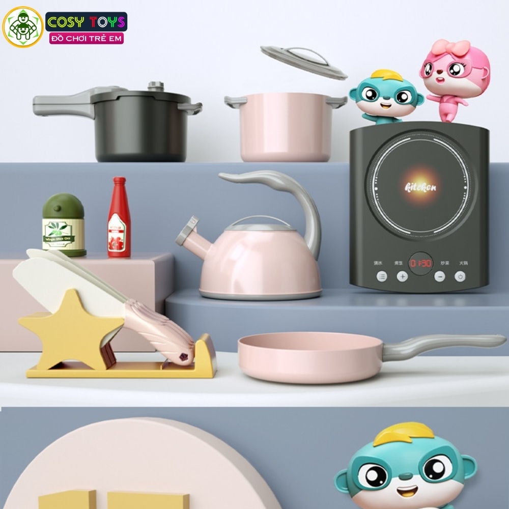 Đồ chơi các dụng cụ nhà bếp nấu ăn 39 chi tiết đẹp cho bé