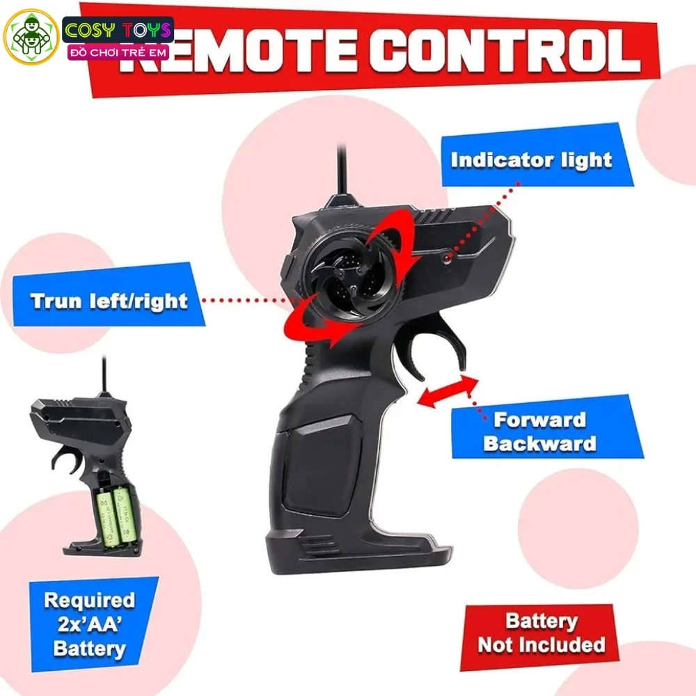 Đồ chơi xe đua địa hình hợp kim mẫu lớn có điều khiển từ xa 4 chiều cho bé