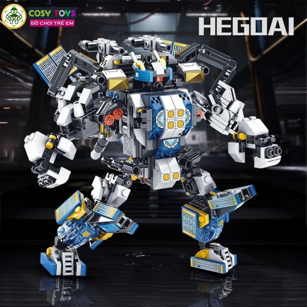 Đồ chơi lắp ghép xếp hình robot thám hiểm không gian 3 trong 1 với 586 chi tiết