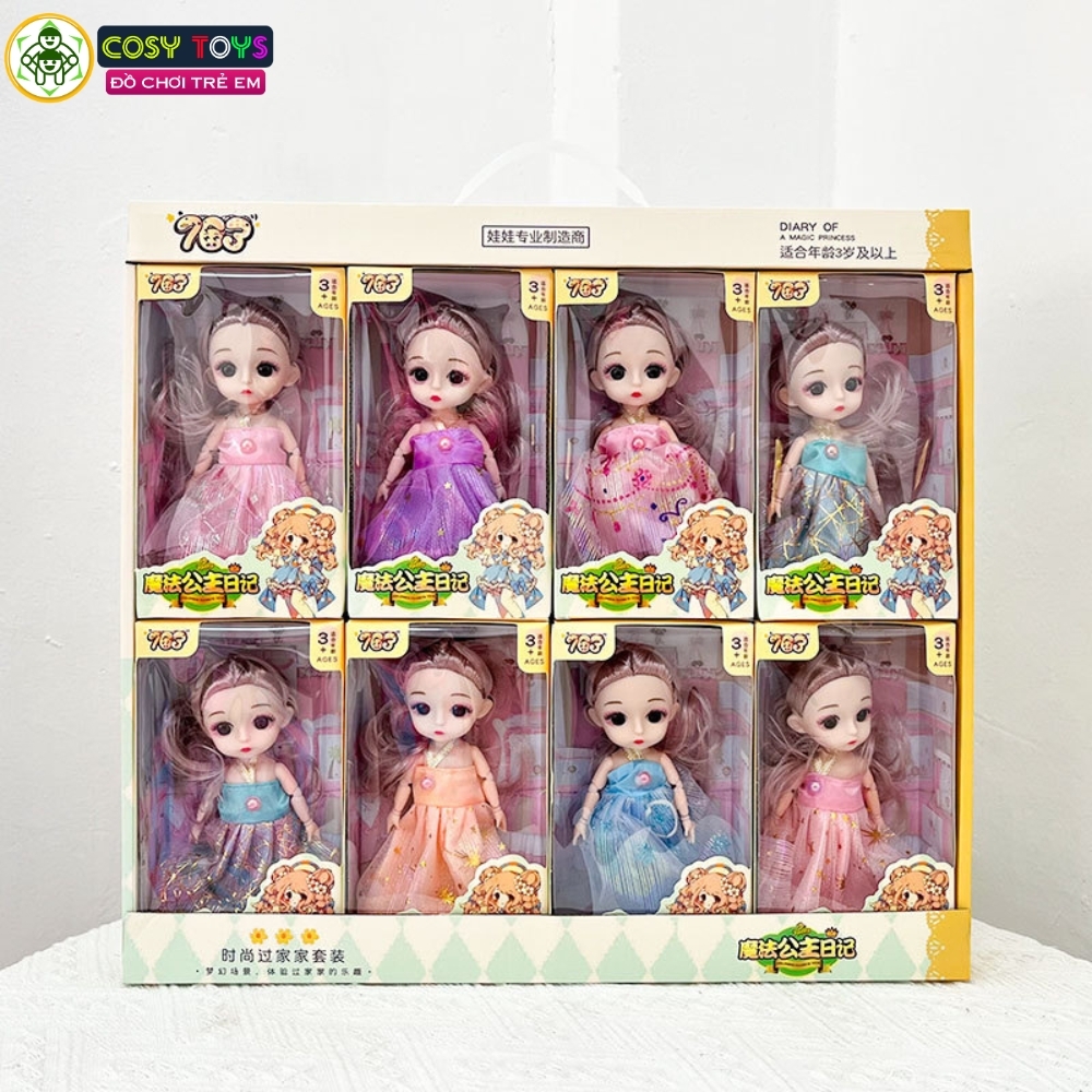 Hộp búp bê mặc váy siêu dễ thương