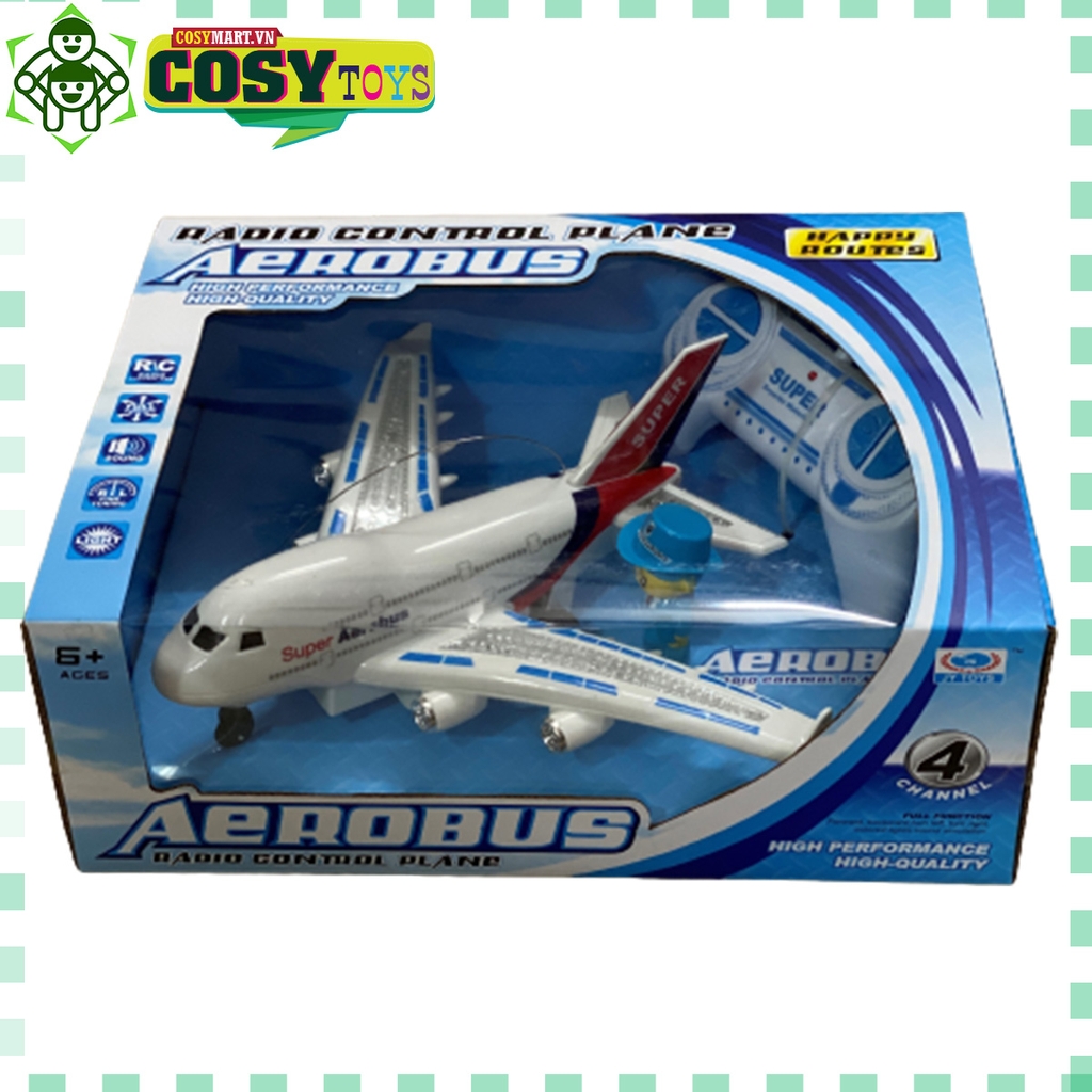 Máy bay AeroBus điều khiển từ xa có đèn và âm thanh cho bé