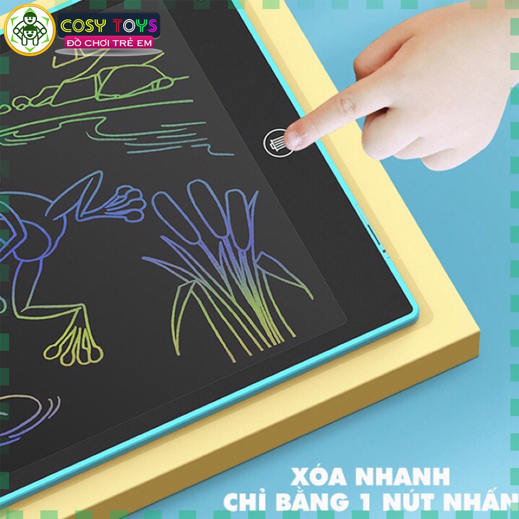 Bảng viết tự xóa LCD bảng vẽ điện tử thông minh tự động xóa-tăng tư duy sáng tạo với nhiều kích cỡ cho bé