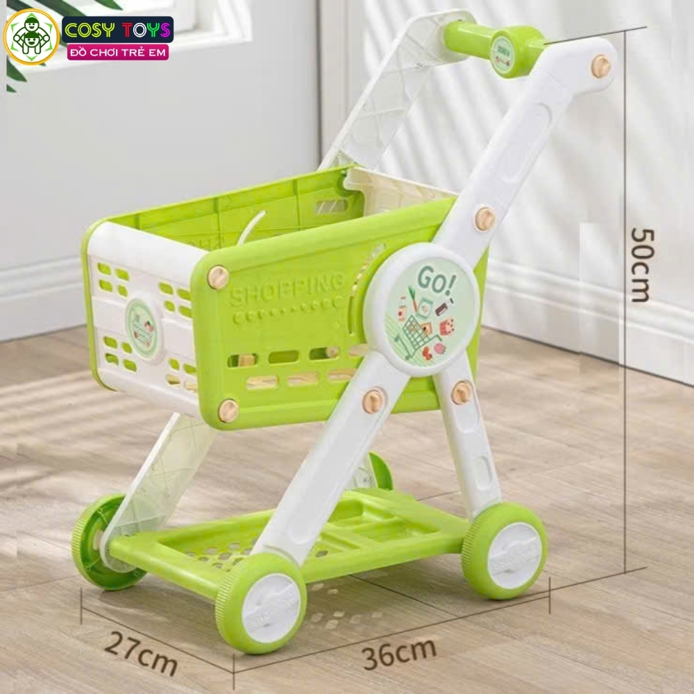 Đồ chơi xe đẩy siêu thị 31 chi tiết  cao cấp cho bé nhập vai mua sắm