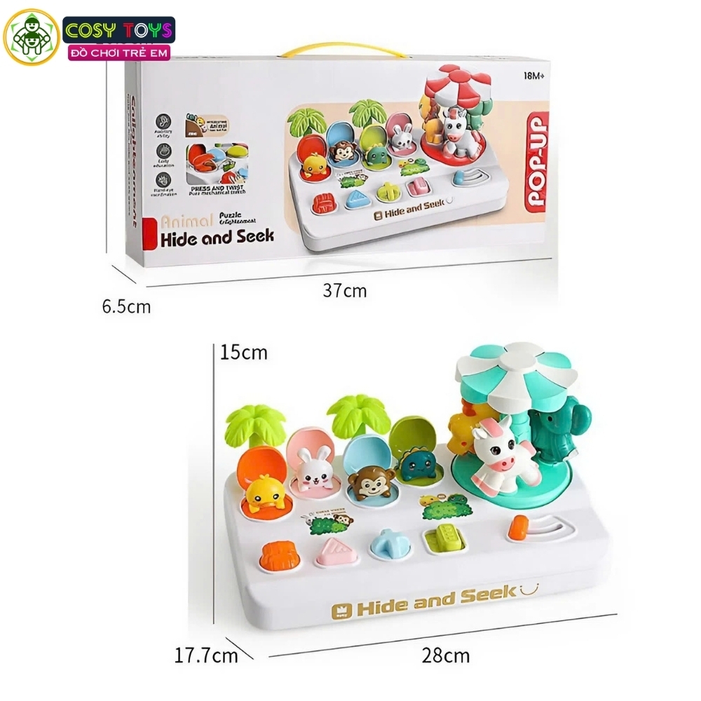 Đồ chơi vòng quay bất ngờ lật mở 2 trong 1 vui nhộn, sáng tạo và tư duy dành cho các bé từ 1-3 tuổi trở lên