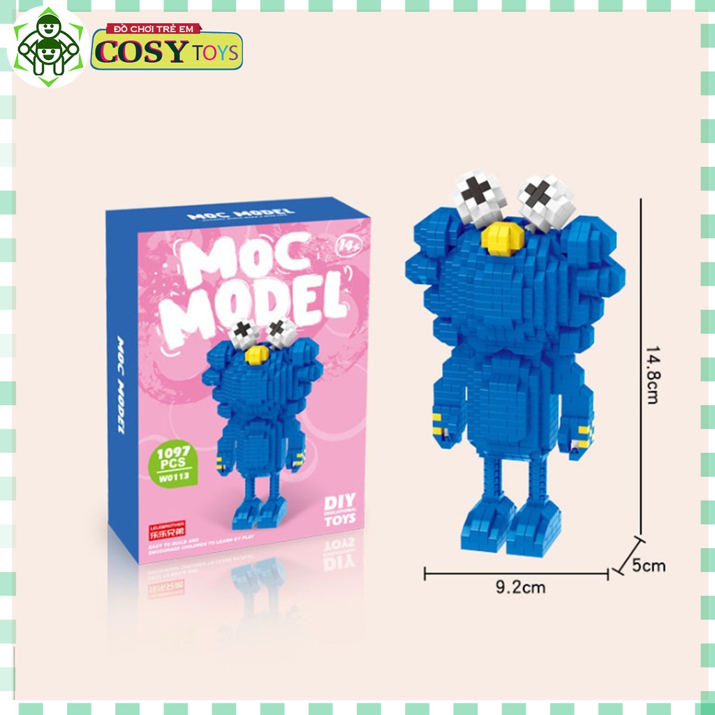 Đồ chơi lắp ghép xếp hình sáng tạo Kaws MOC Model - My Own Creation đủ mẫu mã với hơn 1000 chi tiết