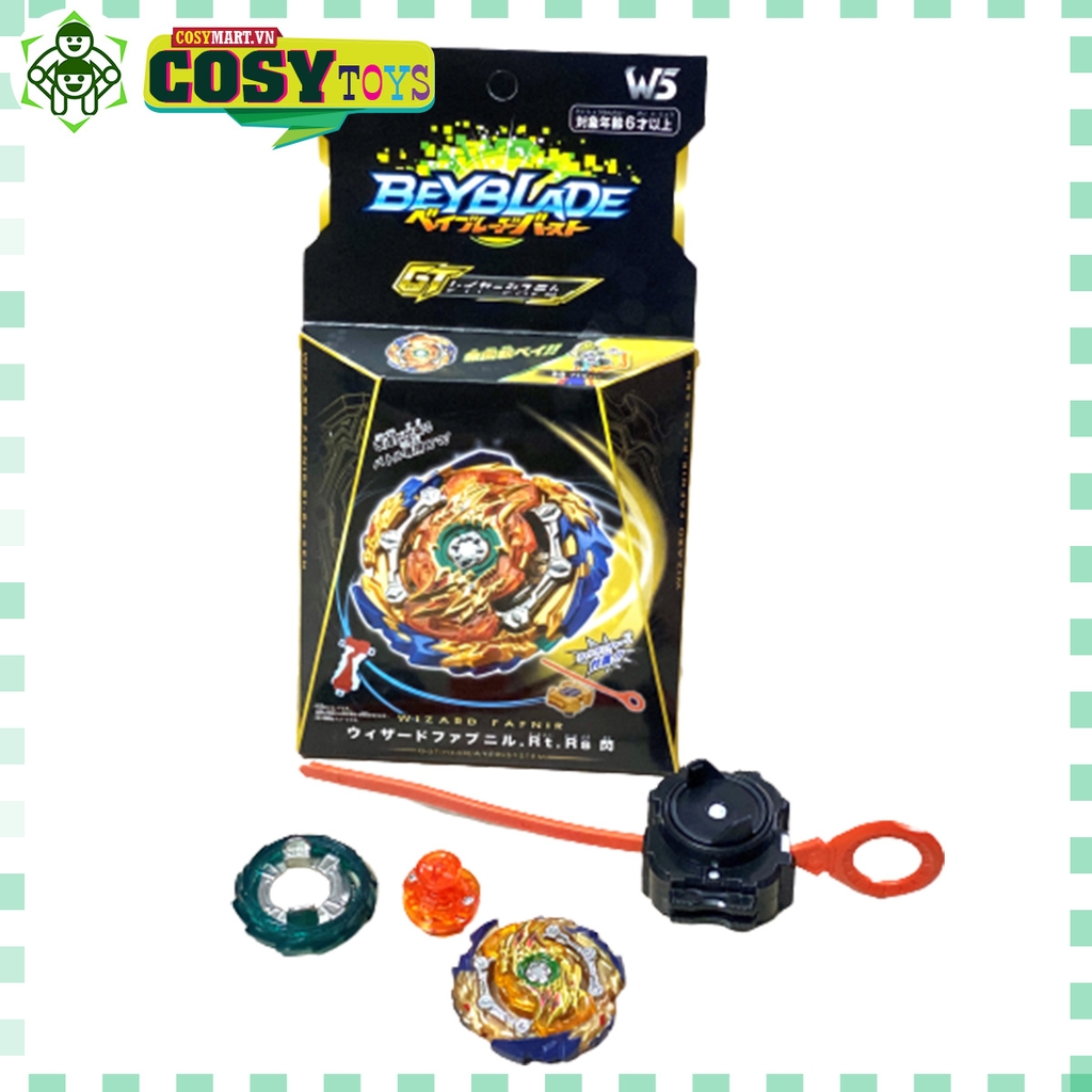 Đồ chơi con quay BeyBlade vòng thép siêu tốc kèm tay kéo cho bé