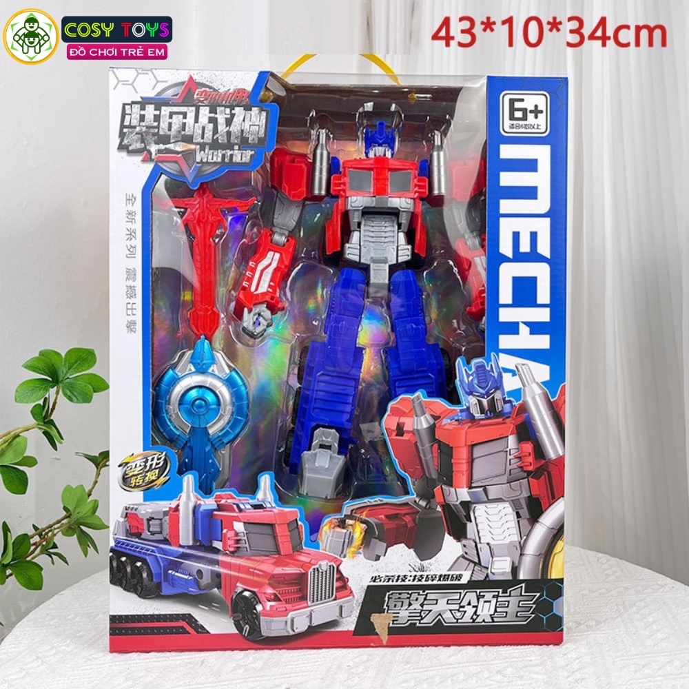 Đồ chơi robot lắp ghép biến hình thành siêu xe cỡ lớn