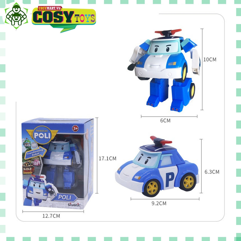 Đồ chơi biến hình biệt đội cứu hộ xe - robot Poli 2 trong 1