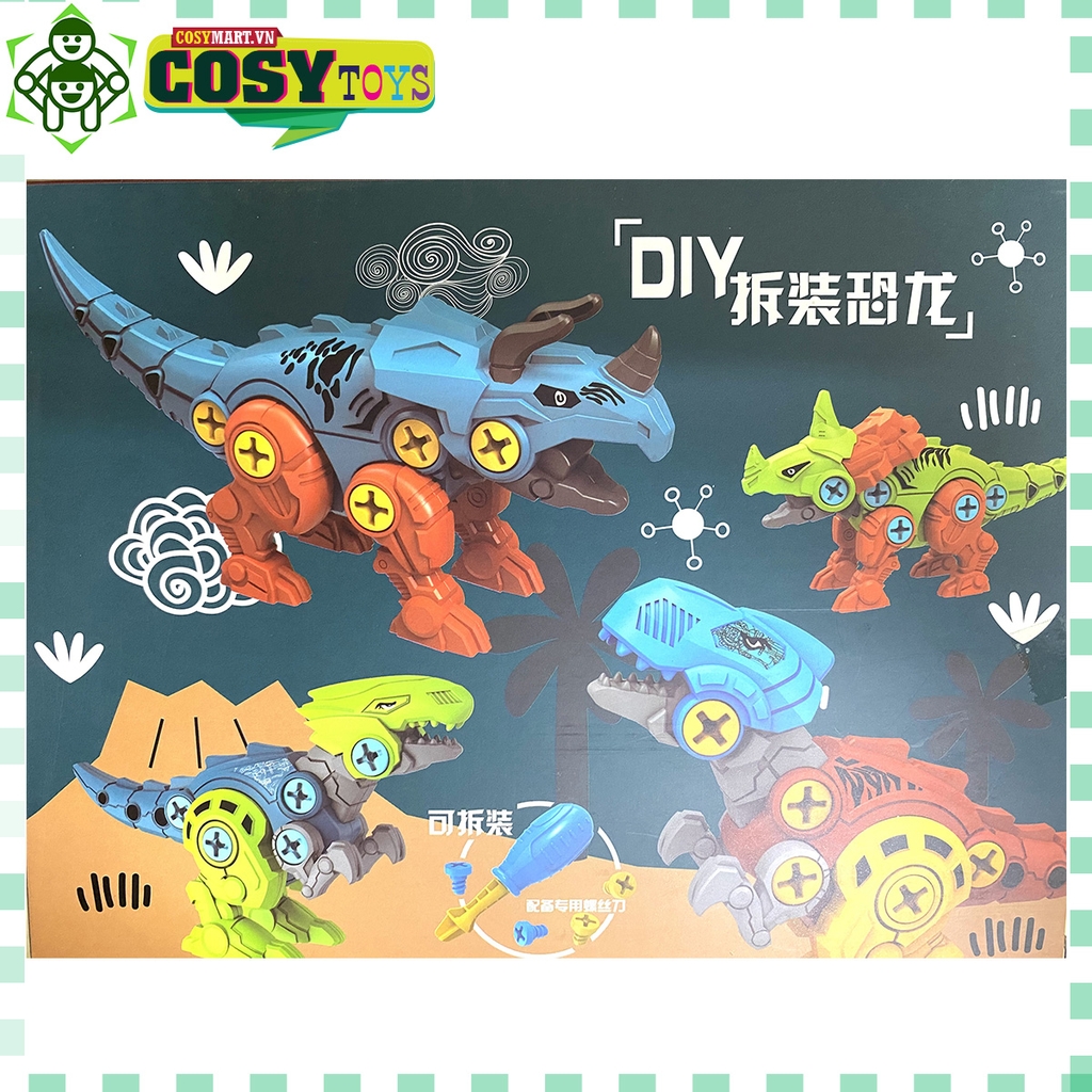 Hộp mô hình khủng long lắp ráp