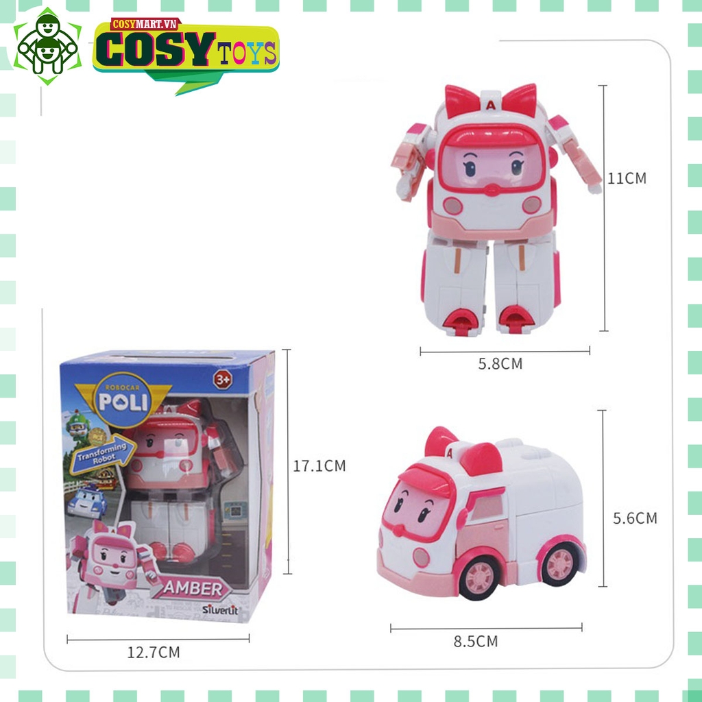 Đồ chơi biến hình biệt đội cứu hộ xe - robot Poli 2 trong 1