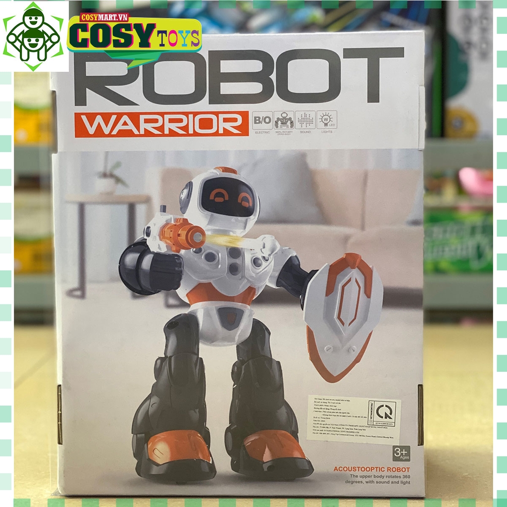 Đồ chơi robot chiến binh WARRIOR có nhạc và nhiều chế độ di chuyển