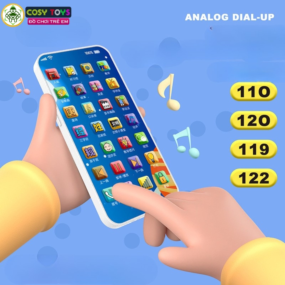 Đồ chơi điện thoại cầm tay 27 phím số có nhiều nhạc, âm thanh vui nhộn cho bé