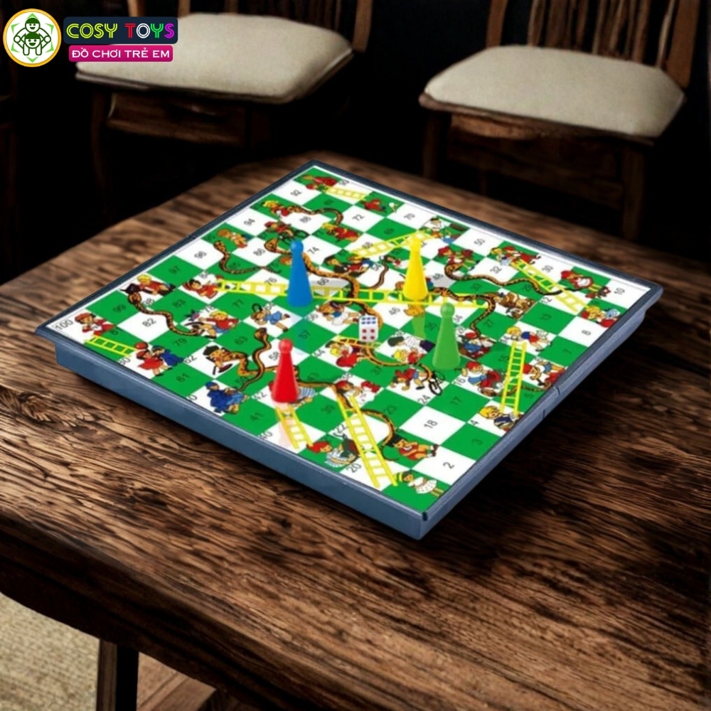 Đồ chơi cờ cá ngựa 3 trong 1 bằng nhựa cao cấp có nam châm hỗ trợ phát triển tư duy cho trẻ