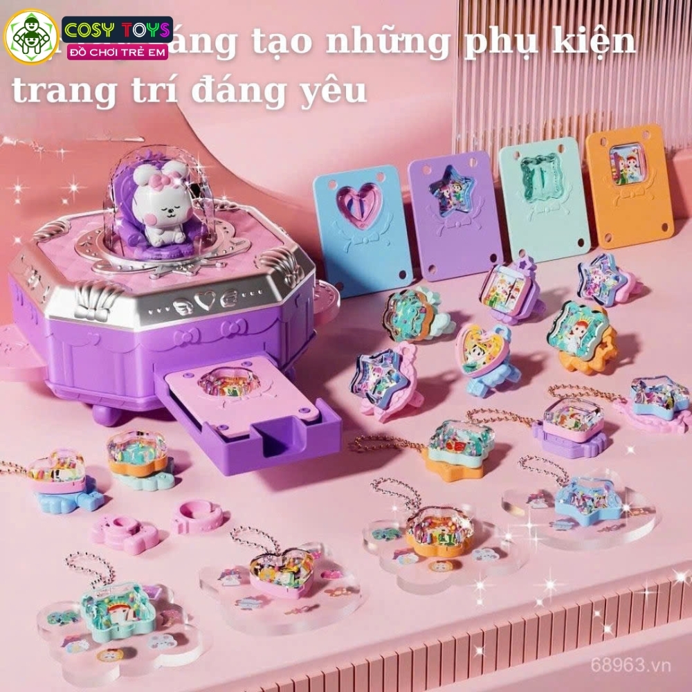 Đồ chơi hộp phụ kiện trang điểm ma thuật 77 chi tiết sáng tạo cho bé