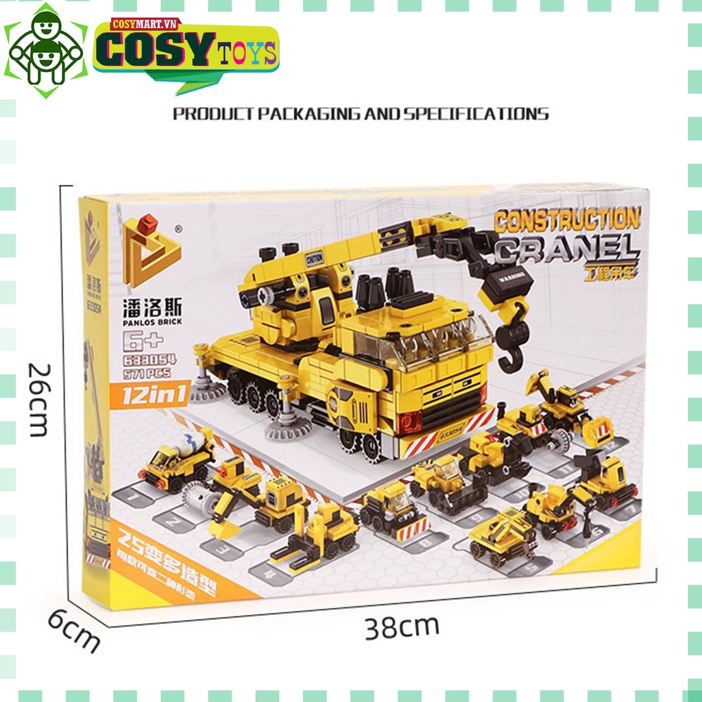 Lego Mô hình xe cẩu công trình 12in1 (571 pics)