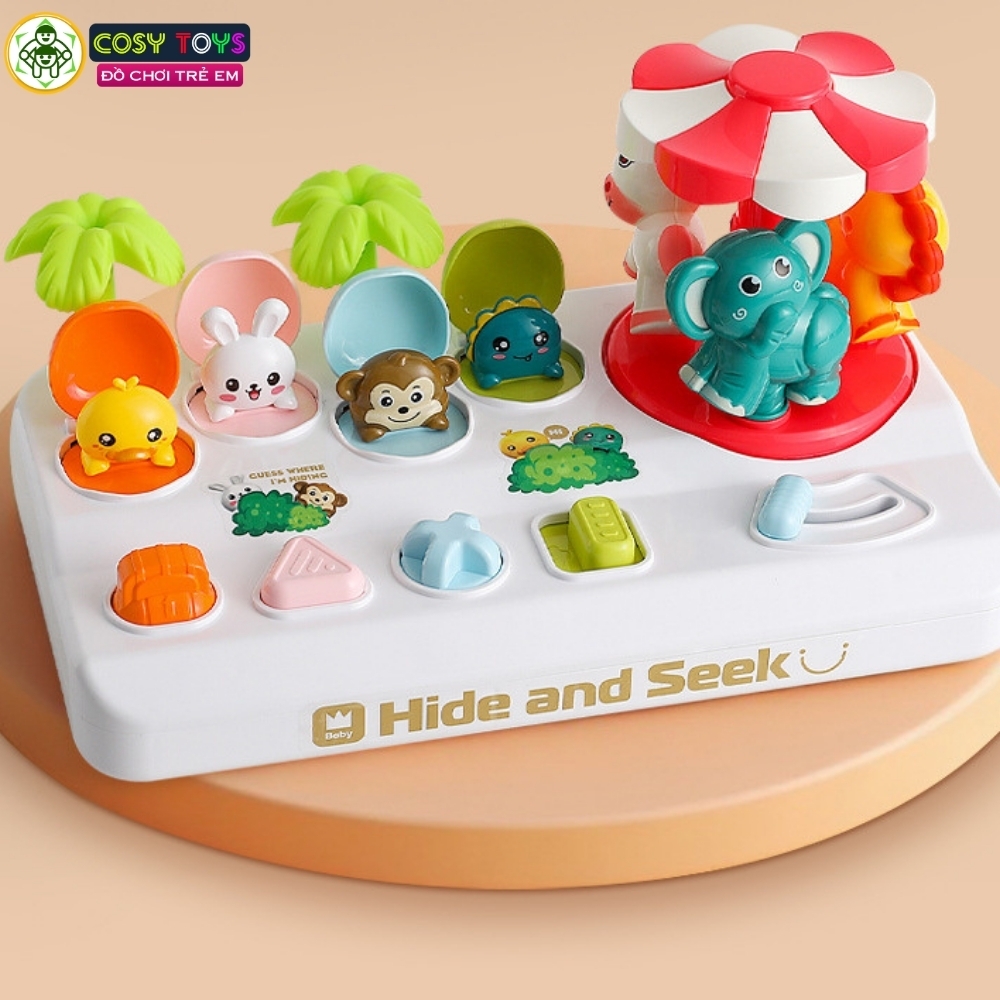 Đồ chơi vòng quay bất ngờ lật mở 2 trong 1 vui nhộn, sáng tạo và tư duy dành cho các bé từ 1-3 tuổi trở lên