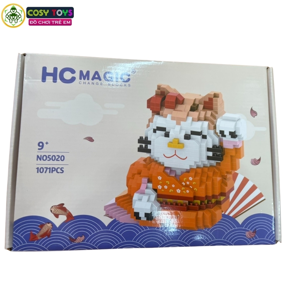 Đồ chơi lắp ghép xếp hình mèo thần tài đủ mẫu với 993-1071-1204 chi tiết