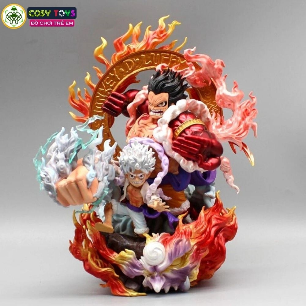 Mô hình OnePiece Luffy Gear 5 kết hợp Gear 4 - Cao 23cm - nặng 1kg - One Piece