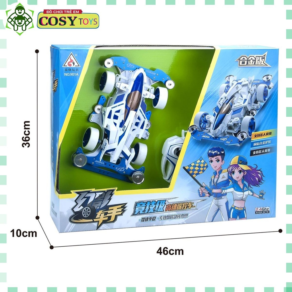 Đồ chơi xe đua công thức F1 màu trắng mẫu lớn có điều khiển từ xa 4 chiều cho bé