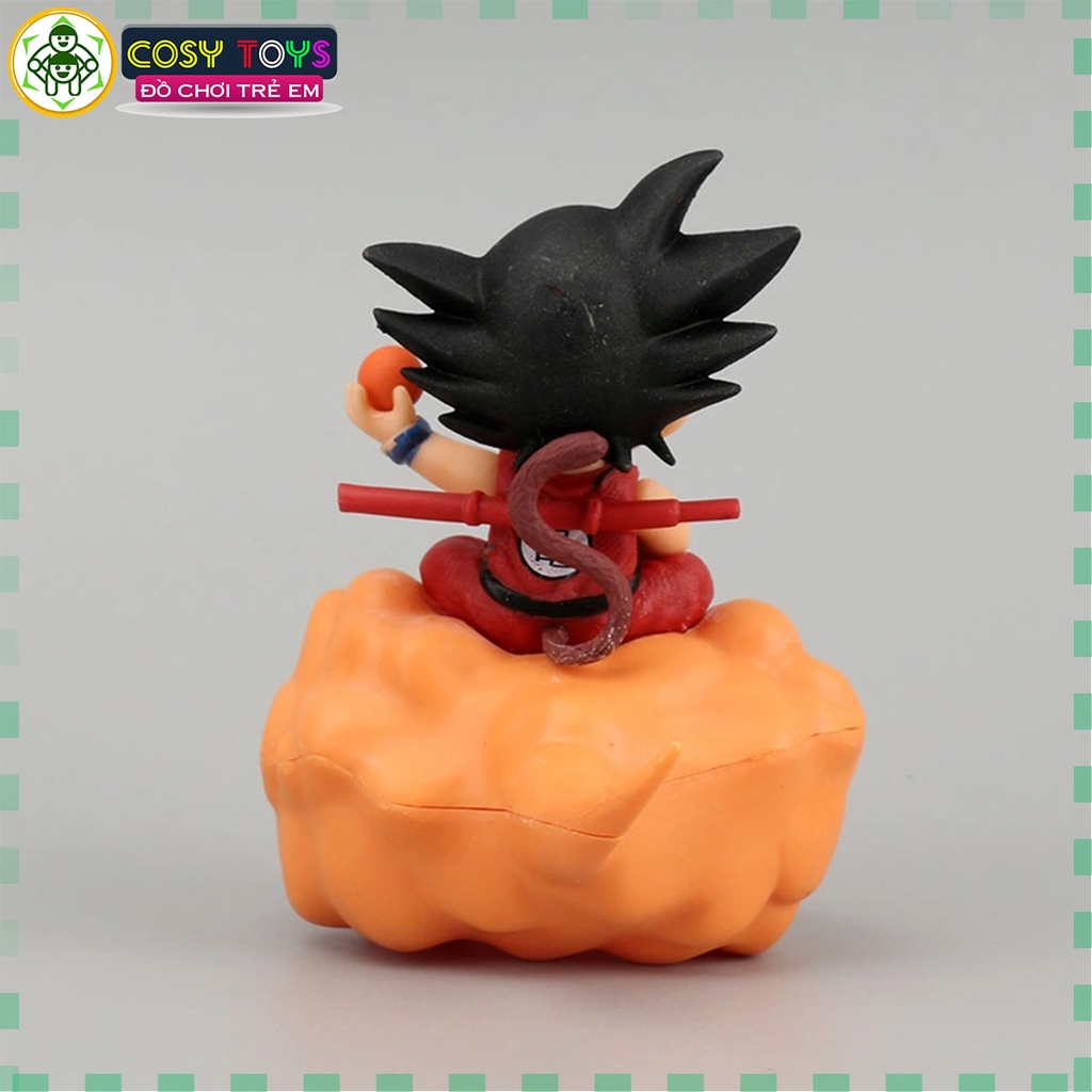 Mô Hình DragonBall Songoku ngồi mây cầm ngọc rồng cao 12cm , Figure Dragonball