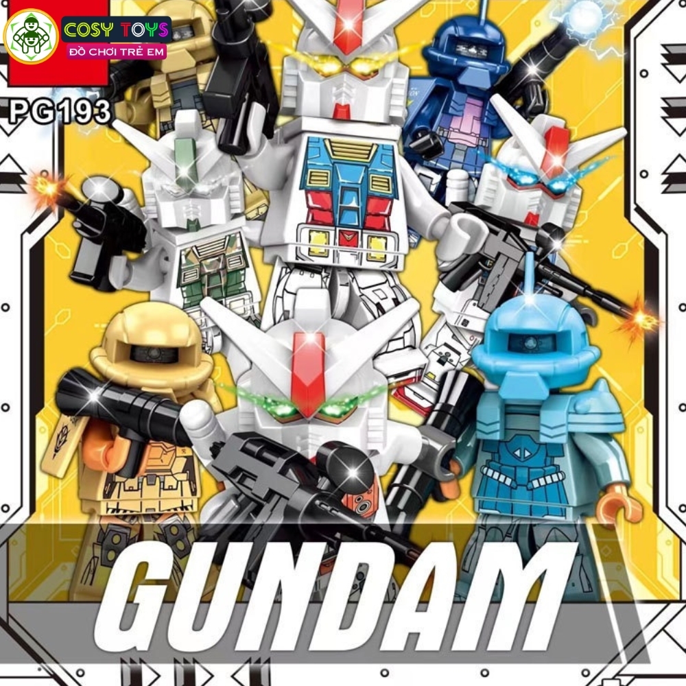 Đồ chơi lắp ghép xếp hình các nhân vật Gundam nhỏ