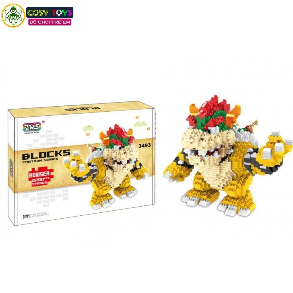 Đồ chơi lắp ghép xếp hình các nhân vật trong game Mario với 2000-2200 chi tiết