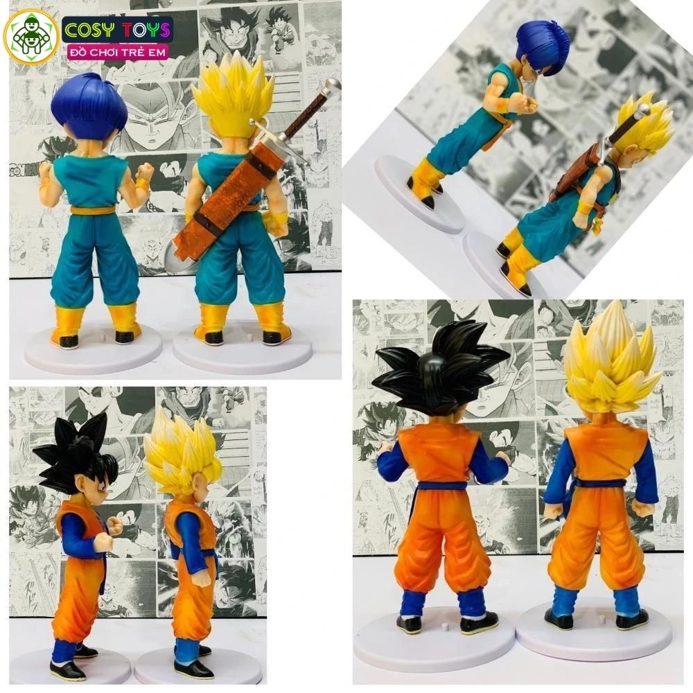Mô hình Dragon Ball bộ 4 Goku và Trunks kids - cao 18-19cm - nặng 1kg2 - DragonBall
