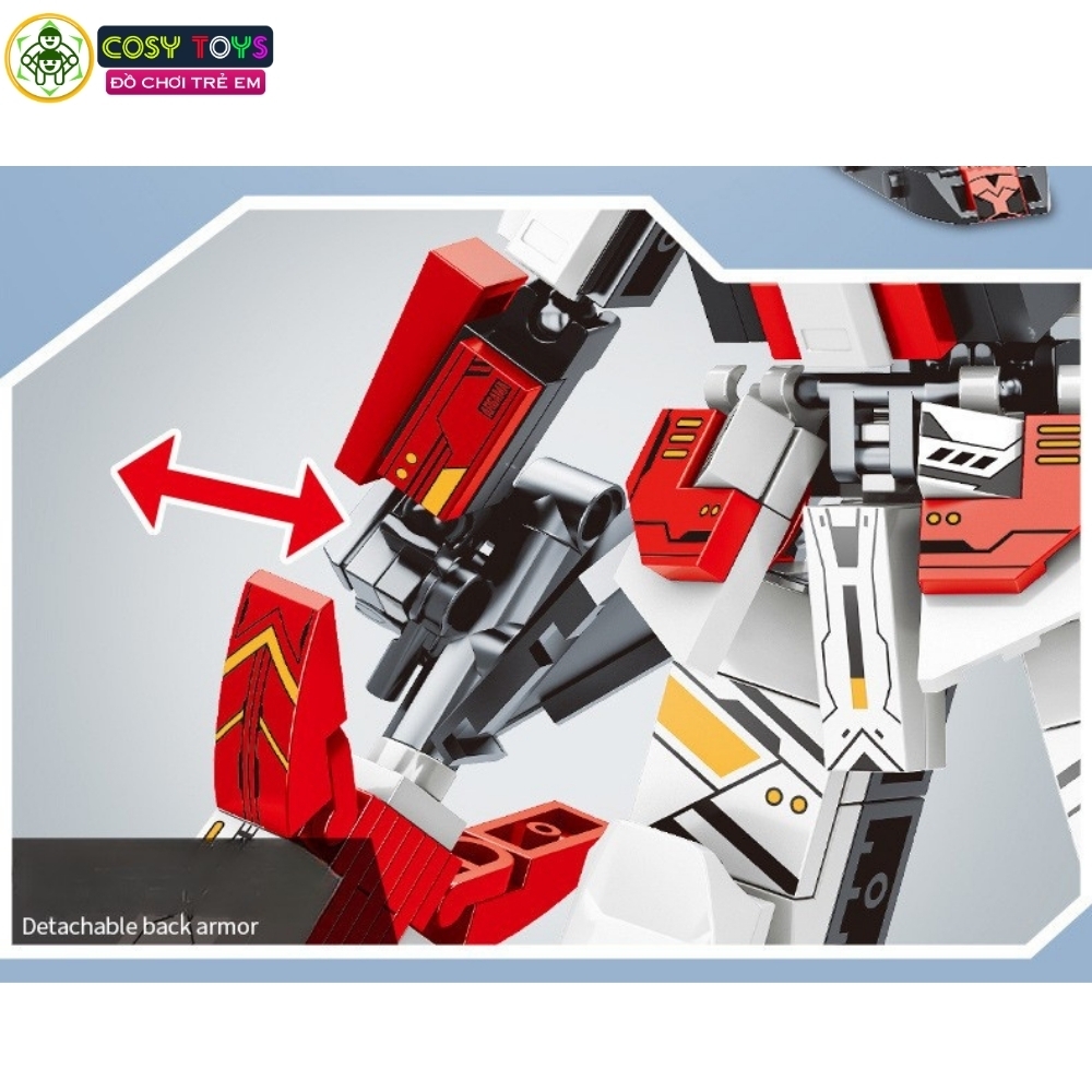 Đồ chơi lắp ghép xếp hình robot Mecha Warior - Universe mẫu mới với kiếm laser 454-457 chi tiết cho bé
