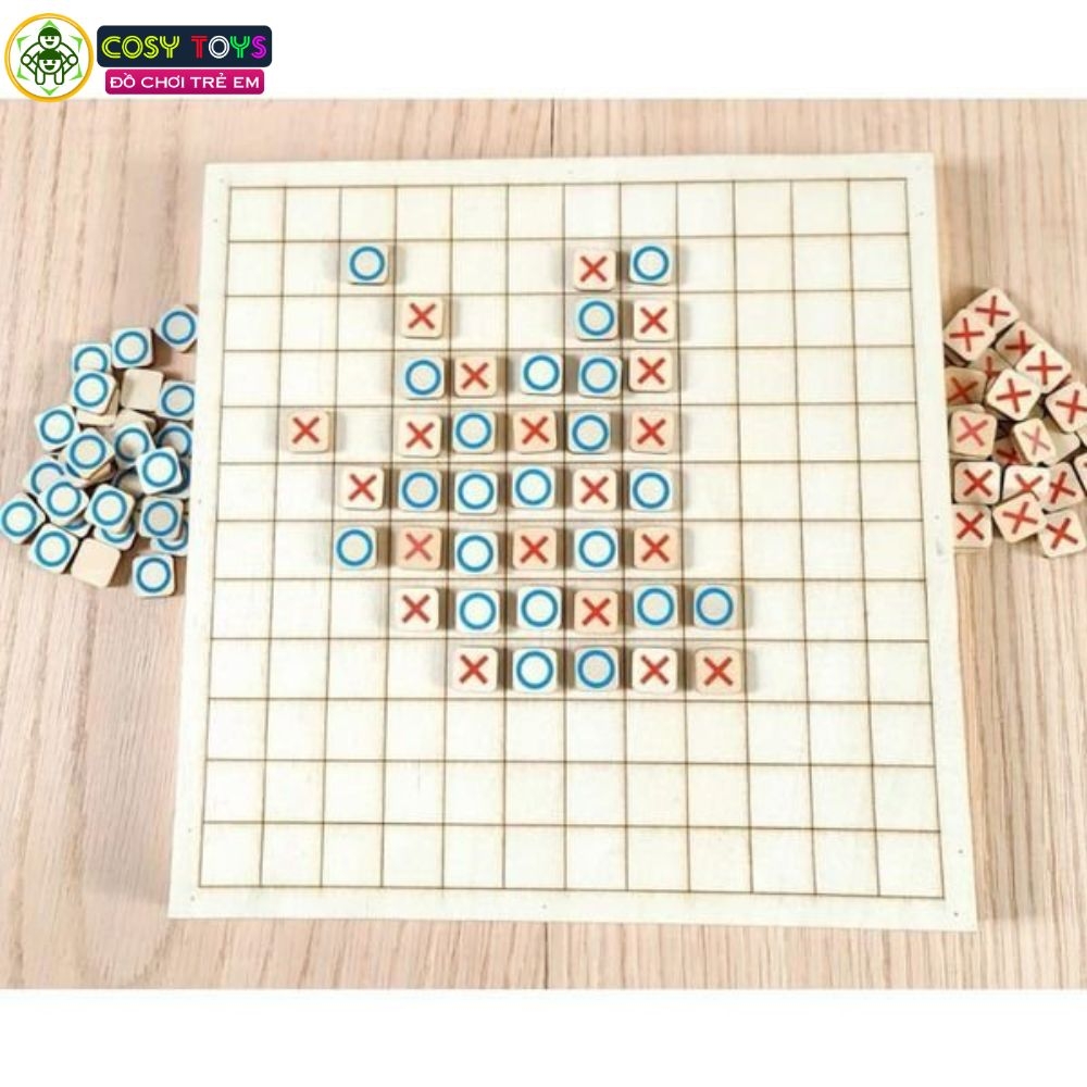 Bộ đồ chơi cờ caro hỗ trợ phát triển tư duy, khả năng ghi nhớ và nhận biết cho trẻ