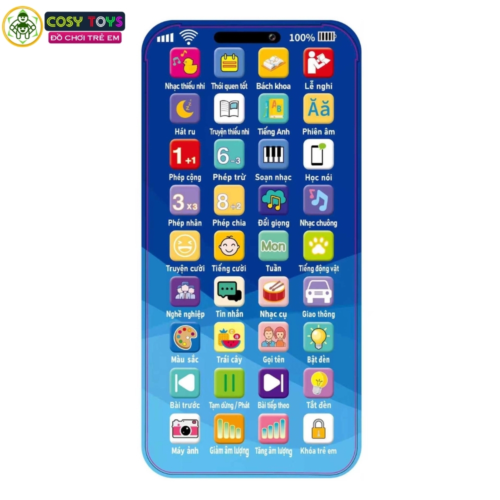 Đồ chơi điện thoại cầm tay 27 phím số có nhiều nhạc, âm thanh vui nhộn cho bé
