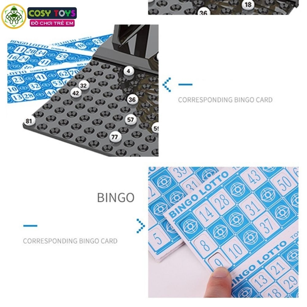 Bộ đồ chơi Lô Tô Loto Bingo cao cấp vui nhộn dành cho bé