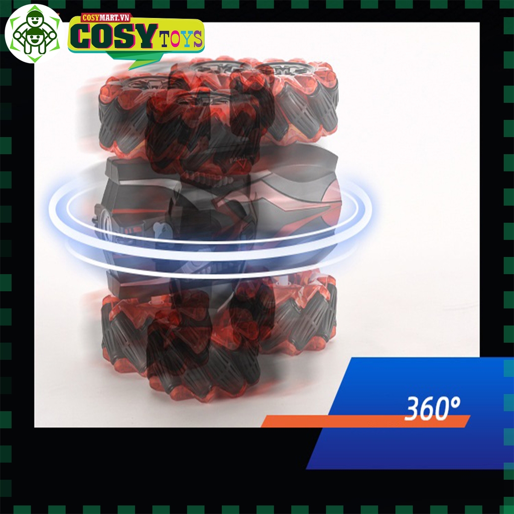 ĐỒ CHƠI XE ĐUA STUNT RACER ĐỊA HÌNH ĐIỀU KHIỂN TỪ XA 360 ĐỘ CÓ ĐÈN CHO BÉ