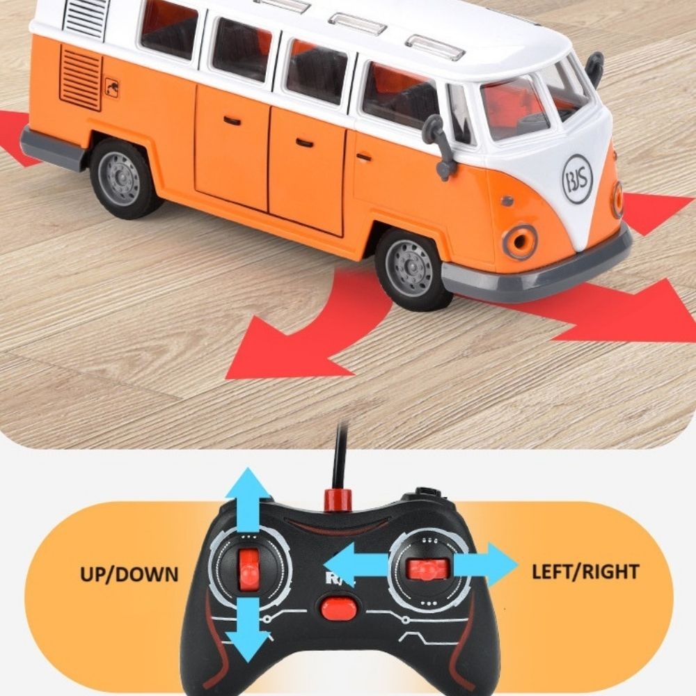 Đồ chơi mô hình xe buýt có điều khiển, có đèn nhấp nháy cho bé