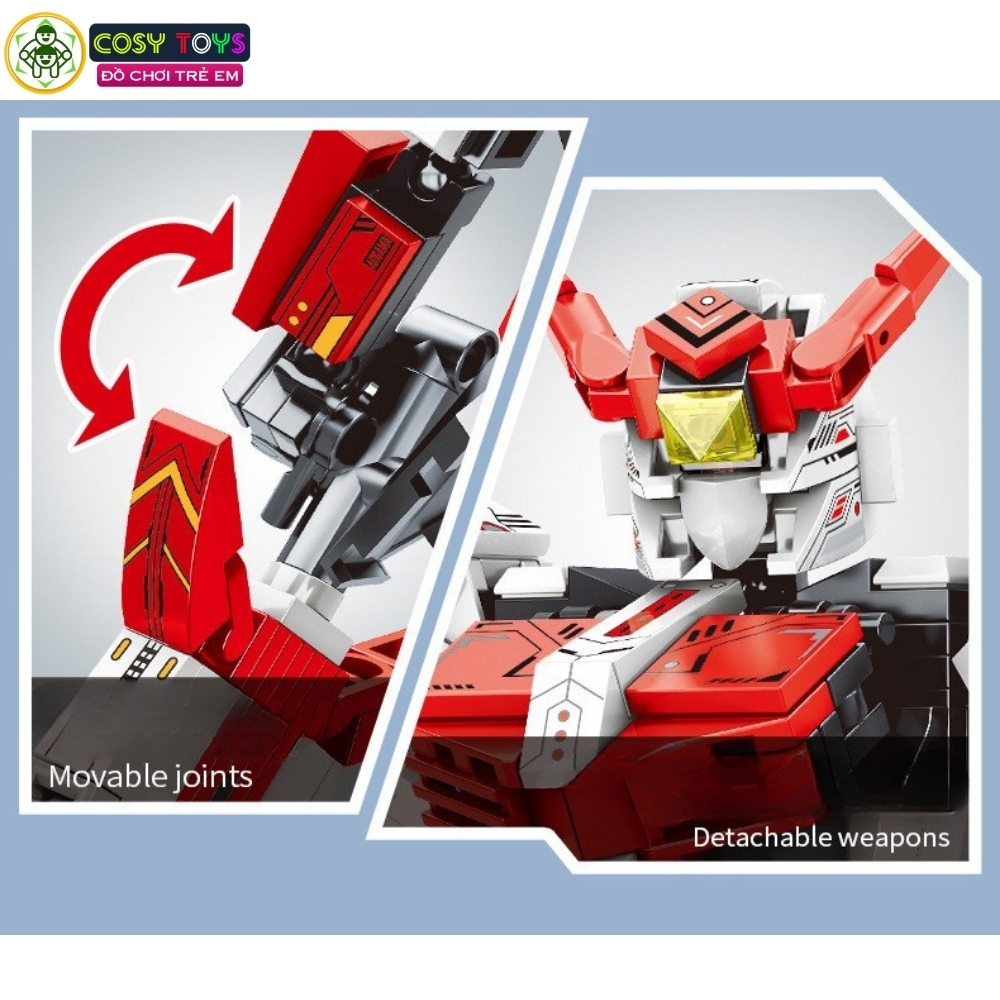 Đồ chơi lắp ghép xếp hình robot Mecha Warior - Universe mẫu mới với kiếm laser 454-457 chi tiết cho bé