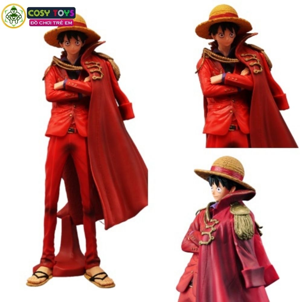 Mô hình đồ chơi Luffy mũ rơm áo choàng đỏ - One Piece