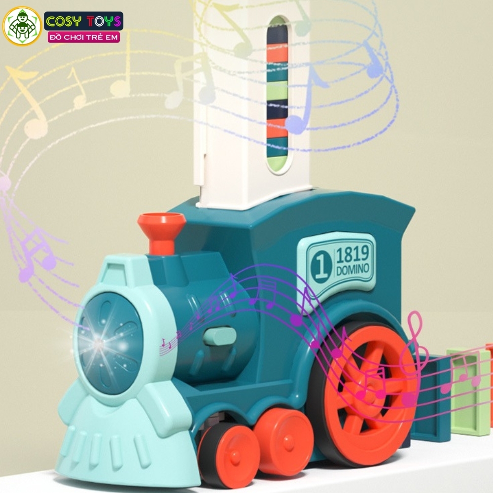Đồ chơi xe lửa xếp domino với nhiều mẫu tàu cho bé