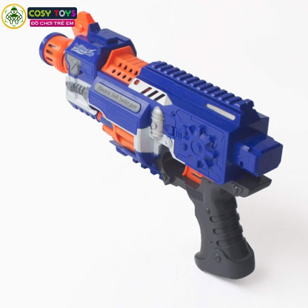 Đồ chơi sung bắn xốp dính liên thanh bằng pin cho bé