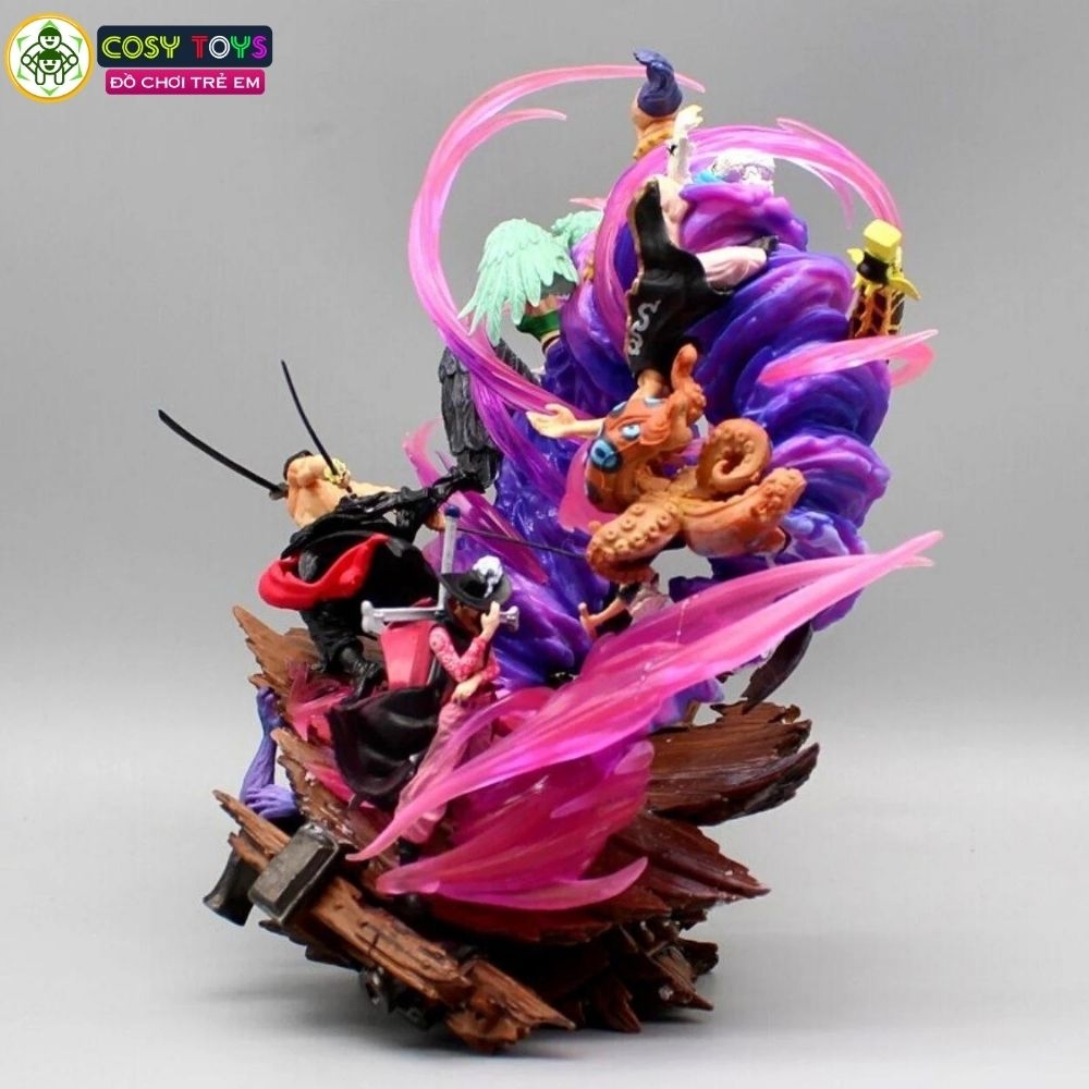 Mô hình OnePiece - Zoro và những bại tướng - cao 23cm - nặng 1kg7 - FULL BOX - phụ kiện có 2 đầu + 4 kiếm , Figure OnePiece - có vỏ hộp màu