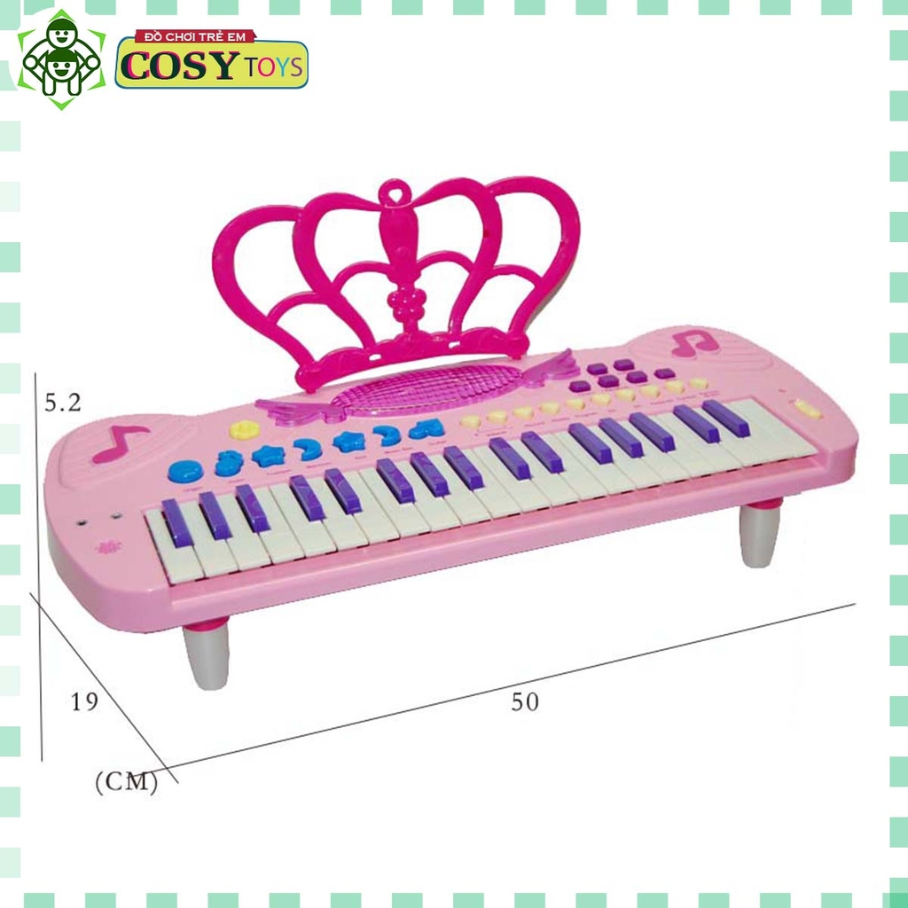 Đàn piano cỡ lớn với 37 phím chức năng kèm mic cho bé