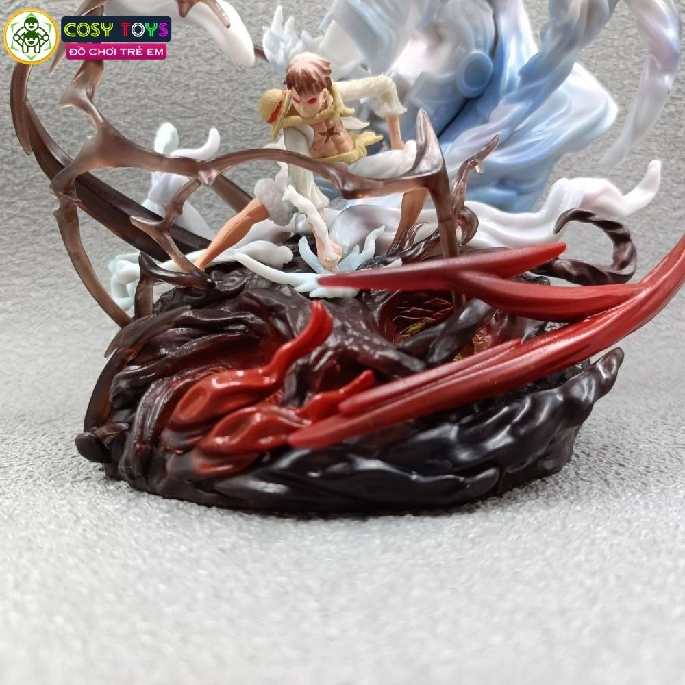 Mô hình OnePiece Luffy Gear 5 Trạng thái chiến đấu và đấm đất siêu ngầu- cao 23cm nặng 830g , Figure OnePiece - Full Box