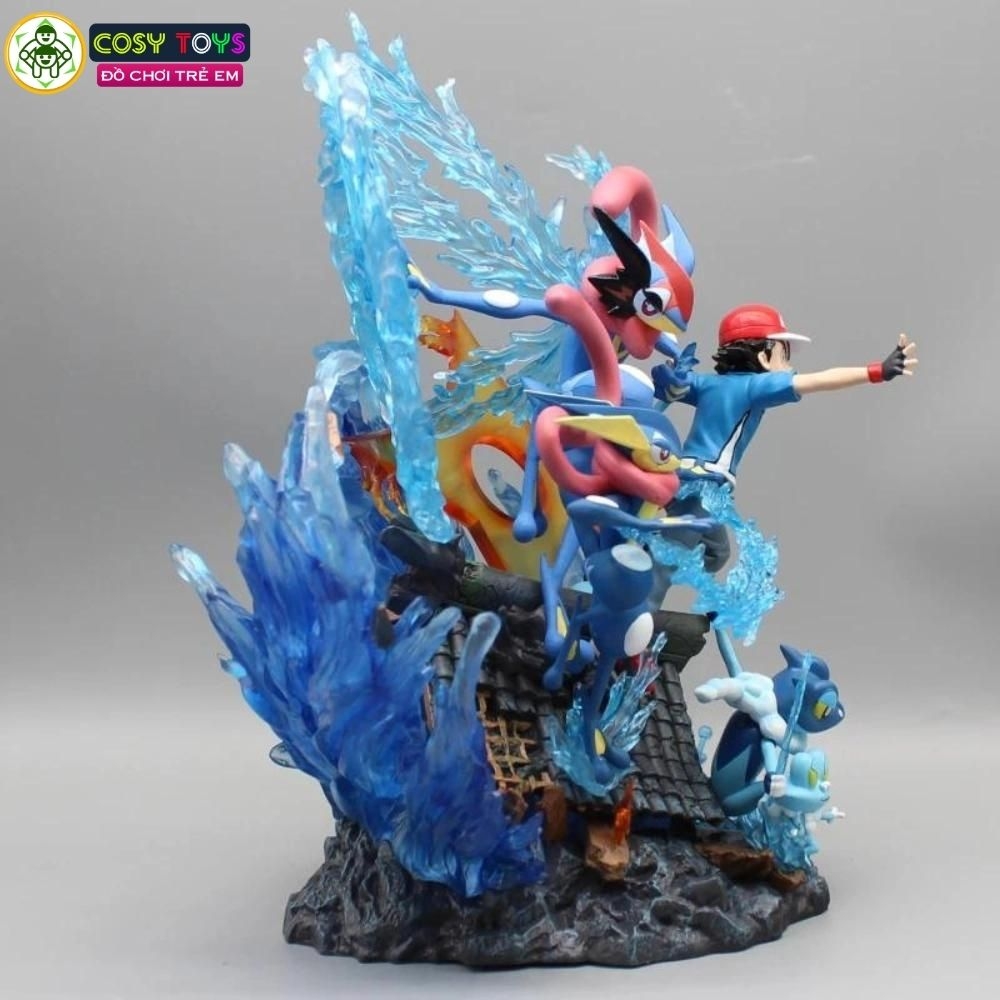Mô hình Pokemon Satoshi bản cao cấp - Có led Đế - Cao : 30cm - Ngang : 33cm - Nặng : 2 kg - Figure pokemon - Full Box