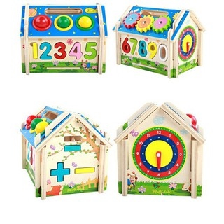 Đồ chơi gỗ nhà thả hình bánh răng 4 trong 1