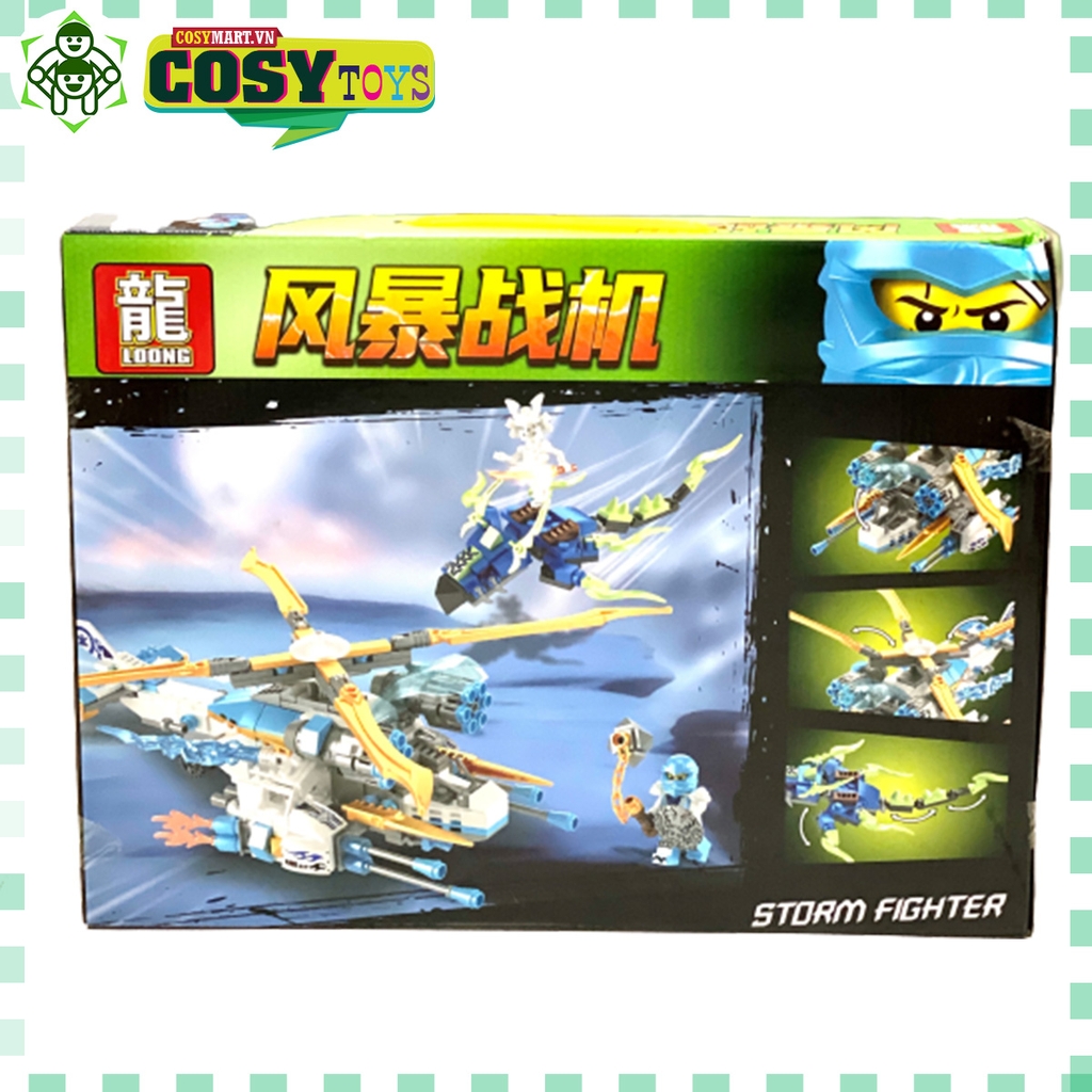 Đồ chơi lắp ghép xếp hình máy bay trực thăng ShuriCopter của Jane ninjago với 477 mảnh ghép