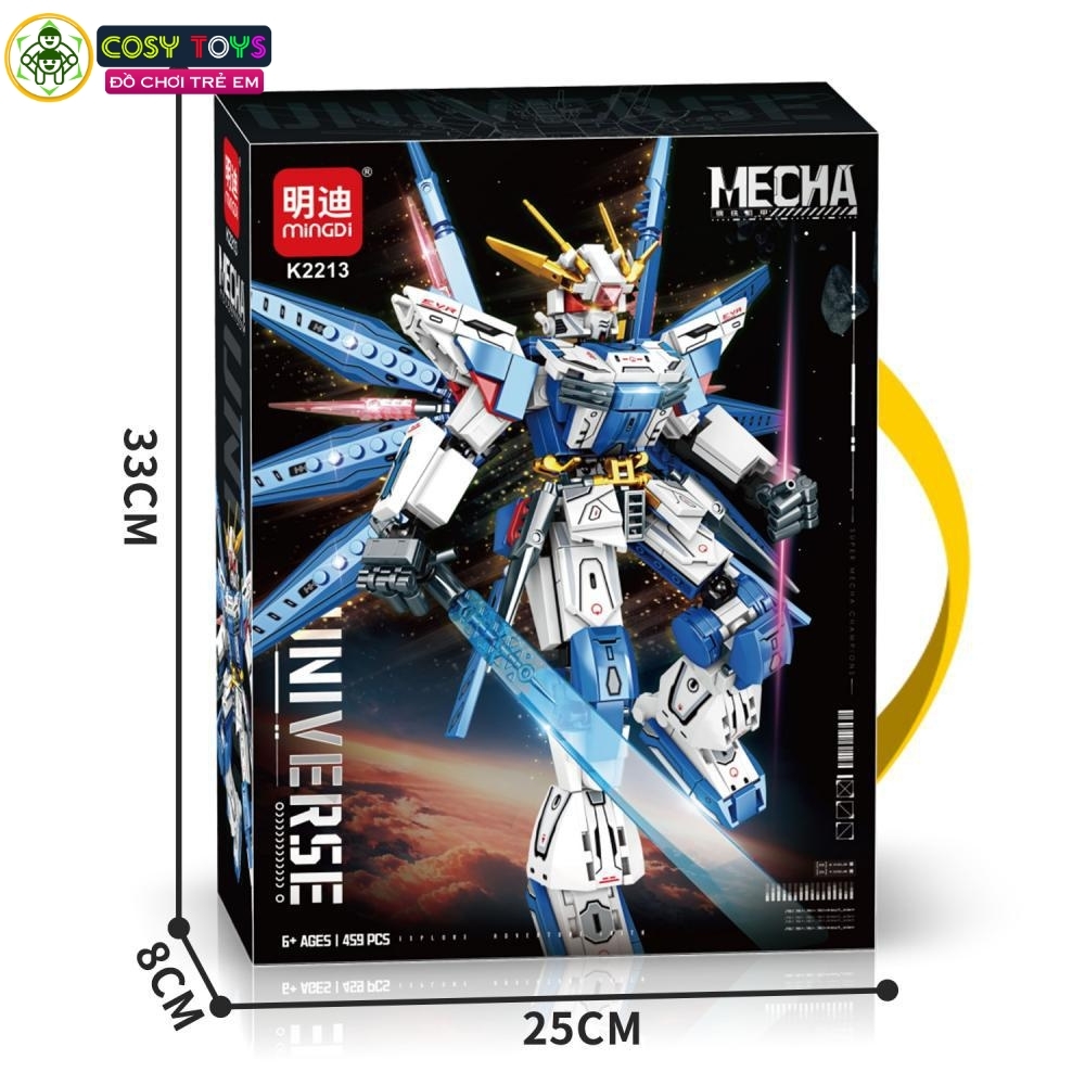 Đồ chơi lắp ghép xếp hình robot Mecha Warior và Universe kèm đôi cánh và kiếm laser với hơn 853 - 459 -574 chi tiết cho bé