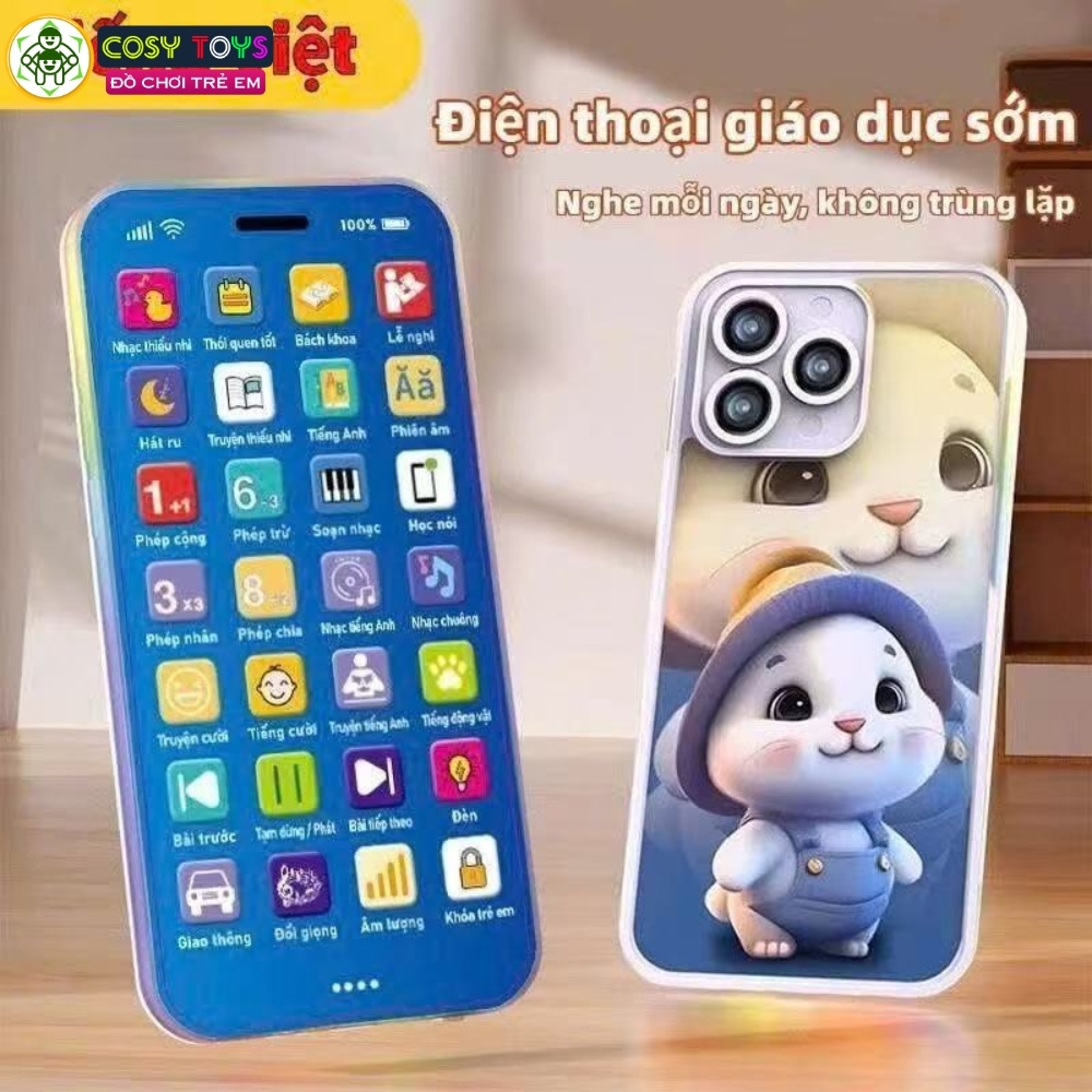 Đồ chơi điện thoại cầm tay 27 phím số có nhiều nhạc, âm thanh vui nhộn cho bé