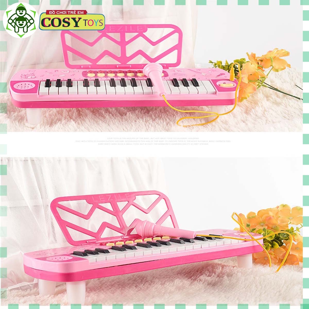 Đàn piano cỡ lớn với 37 phím chức năng kèm mic cho bé